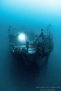 Ghost ship.
From the wreck Vis Laying on 60meter in Croa... by Rene B. Andersen 